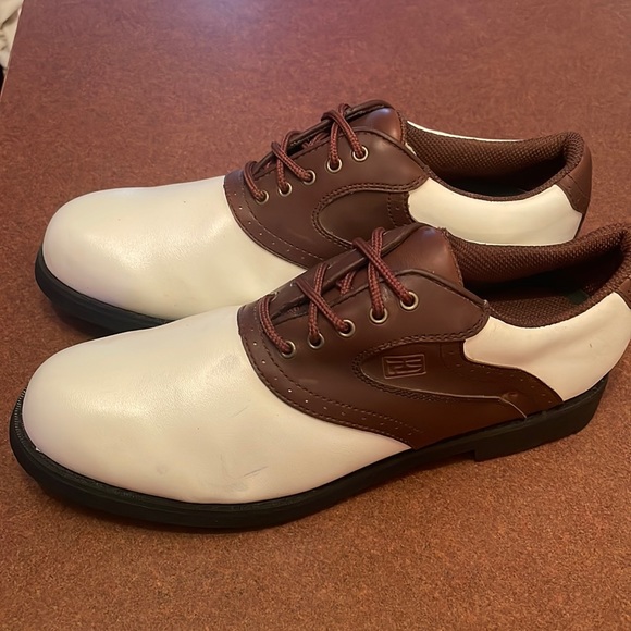 Pro Select Other - Pro Select 1805 Men’s Brown and White Saddle Spikeless Golf Shoes Size 8.5